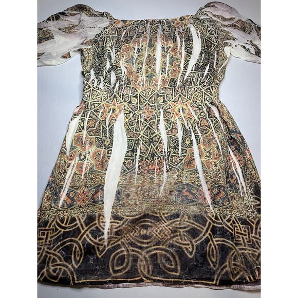 Unity World Wear Women's Boho Dress Size Small Elastic Waist - Picture 4 of 7